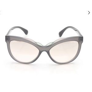 EUC CHANEL Cat Eye Olive Sunglasses 71186A